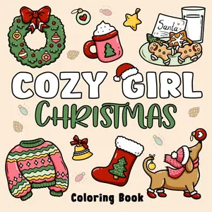Cozy Girl Christmas Coloring Book: Bold and Easy Designs for Adults & Teens (Bold & Easy) Paperback