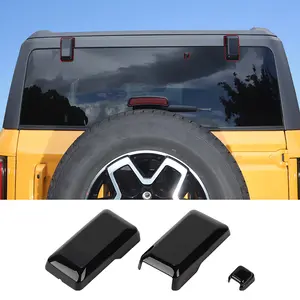 Car Exterior Decoration Rear Tailgate Glass Hinge Cover, Windshield Wiper Nozzle for Ford Bronco 2021+ truck owner