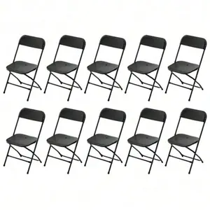 10pcs Injection Classic Garden Plastic Folding Chair