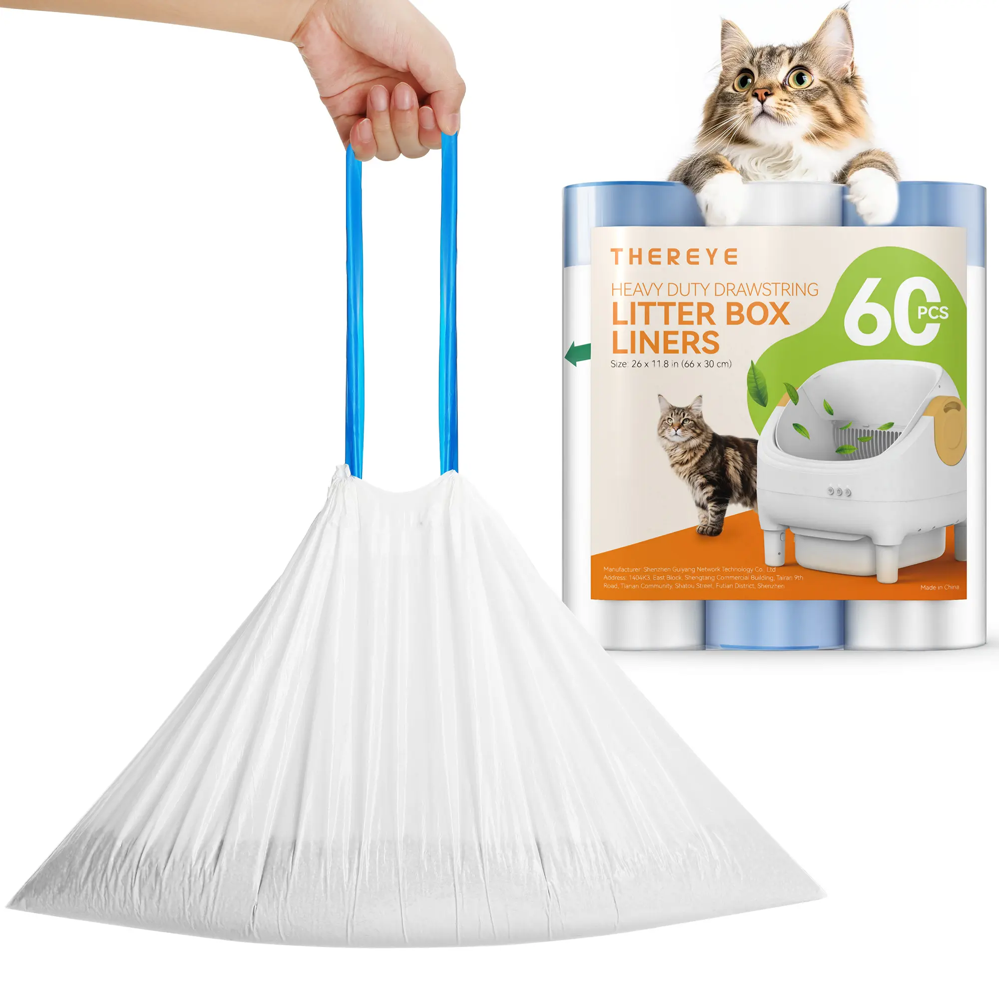 Garbage bags for Thereye SC06 Open-Top Self-Cleaning Cat Litter Box special accessories