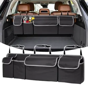 General car seat back storage bag plus size storage 600D Oxford cloth large capacity multi-pocket.