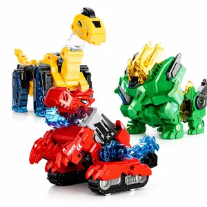 Magnetic Snap Dino Car Transformer - 2-in-1 Robot Truck STEM Building Toy, Easy-to-Assemble Interactive Learning Toy for Kids, Ideal for Easter & Birthday Gifts