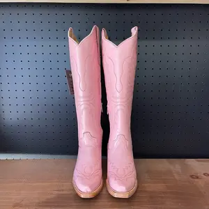 Women's Pink Snip-Toe Tall Boots