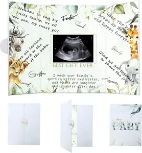 Baby Shower Guest Book Alternative DIY Cute Baby Shower Signature Book Green and White Party Decorations Unisex Balloon Kit Bouquet