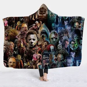 Hooded Blanket Cloak, Magic Hat Blanket, Kids Blanket, Nap Blanket with Hat, Horror Movie Series