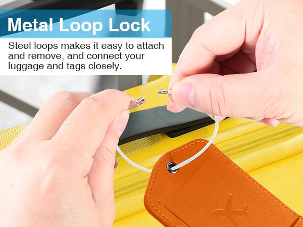 Smart Luggage Tag with Find My(IOS Only), Premium Leather Luggage Tags for Suitcase, Travel Bags, Backpacks, Anti-Lost Suitcase Tag Tracker for Travel with Privacy Name Card, Rechargeable