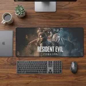 Resident Evil Mouse Pad - Biohazard Desk Mat - Gaming Decor - Large Extended Mousepad