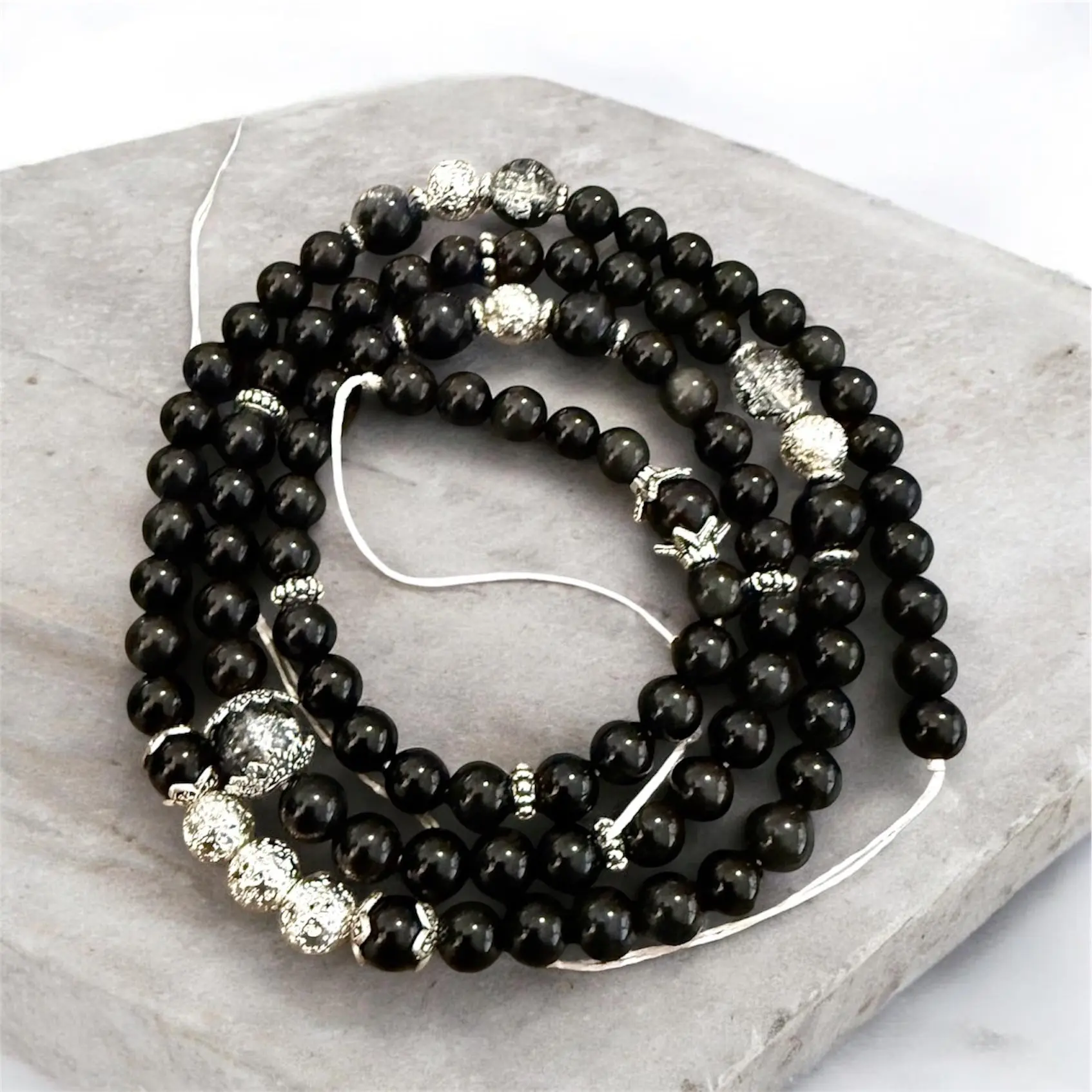 Grounding Onyx - Quartz - pyrite Waist beads