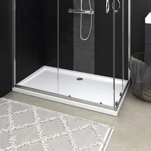 vidaXL Rectangular ABS Shower Base Tray White 27.6"x47.2"
