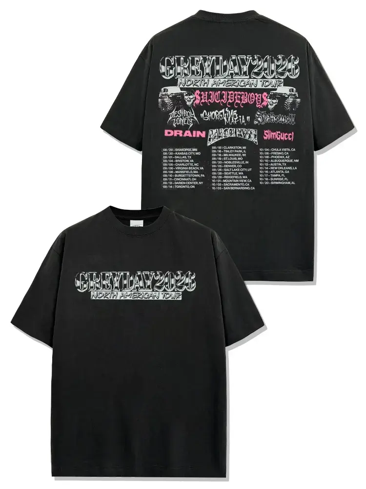 Grey Day Tour 2026 Concert Tee, Underground Rap Vintage Shirt for Everyday Wear
