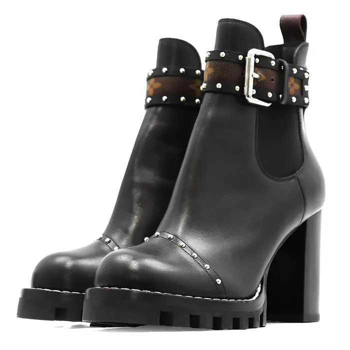 Pre-owned Louis Vuitton Others Small Leather Goods Star Trail Line Leather Ankle Boots