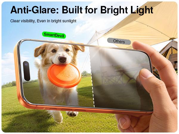 【SmartPull Bubble-Free Box】 SmartDevil (2/3 Pack) Screen Protector for iPhone, Samsung, Google—Optical Clear, Privacy Protection, Blue-Light Filter—9H Tempered Glass, Anti-Fingerprint, Case Friendly