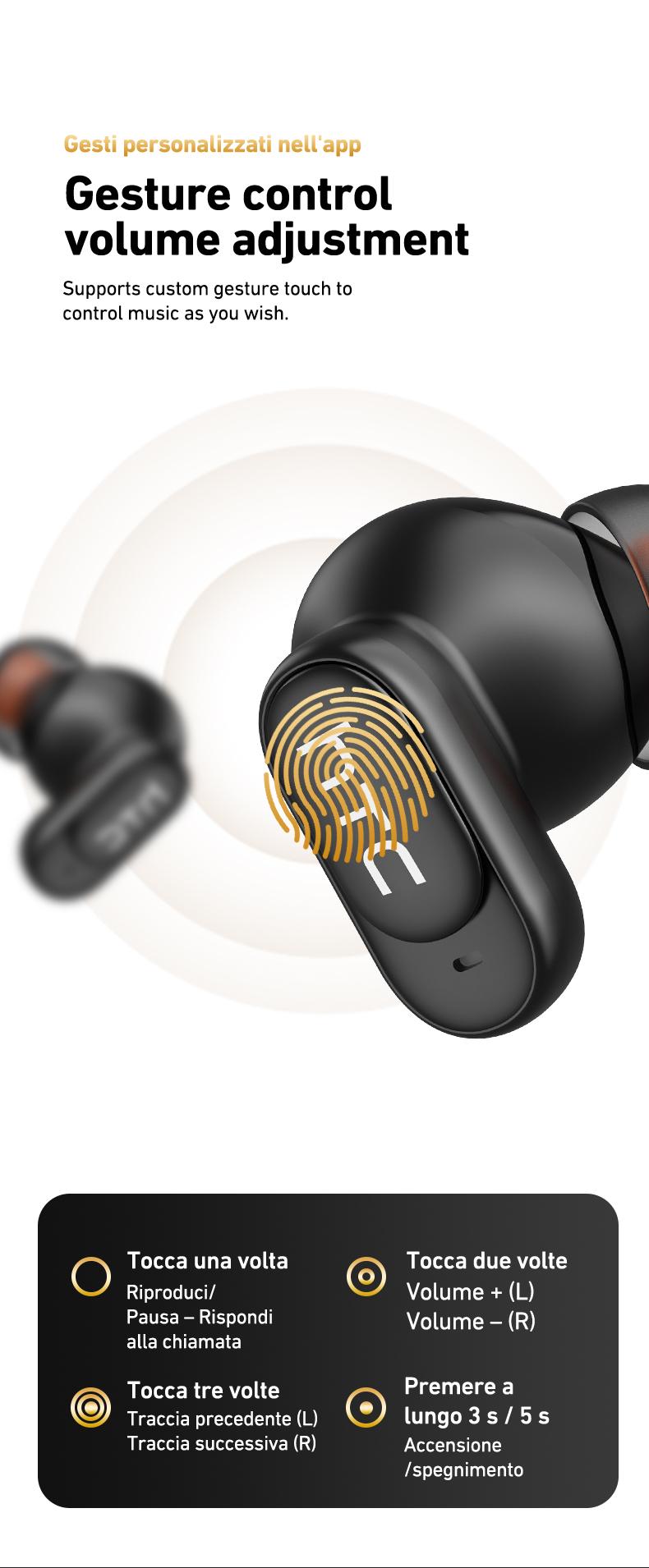 HTC NE79 Invisible Earbuds Bluetooth, Wearable Tech IPX5 Waterproof Tiny Mini Short Handle, Sleep-Easy Mini Bluetooth Rechargeable Smart Earphones & Headphones for Work, Sport, Gifts For Him, Mens Gifts