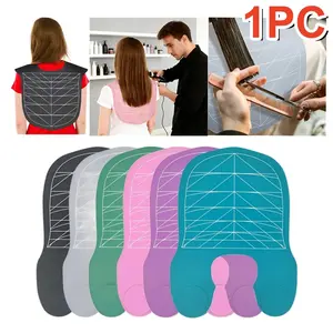 1pc Stripe Silicone Hair Cutting Shawl Suitable for Home and Barbershop Hair Cutting Dyeing Hair Styling Foldable Waterproof Hair Cuttings Scarf Non Stick To Hair Stylist Hairs Shoulder Pad Easy To Clean Hair Cutting Accessories