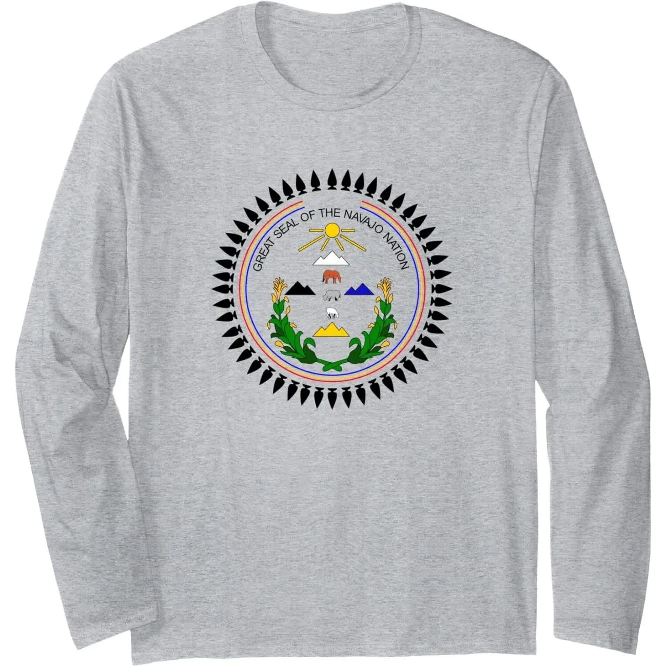 Navajo Nation Pride Long Sleeve Tee - Native American Heritage Casual Cotton T-Shirt Top