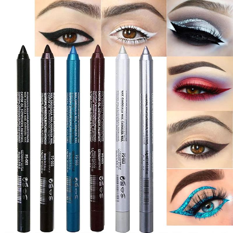 12 Color Eyeliner Shades Pen, High Color Pearl Gloss Finish, Smoked Punk Gothic Eyeliner Pen, Back To School，cosmetics，Valentines Gift Mother's Day Gift ，birthday present，Women's gifts Lip Lacquer Lipliner Matte Glitter Makeup Smooth Metallic