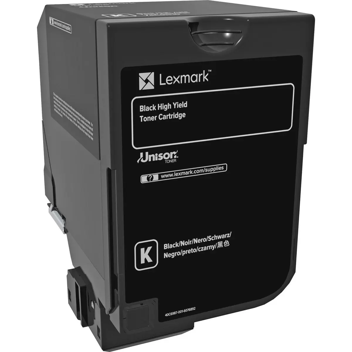 Lexmark 74C0H10 Black High Yield Toner Cartridge for CS720 and CS725 Printers, 20000 Pages Yield