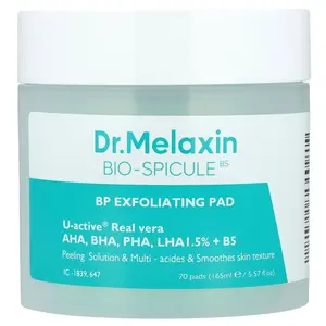 Dr.Melaxin Bio-Spicule, Exfoliating Pad, 70 Pads, 5.57 fl oz (165 ml) Dr.Melaxin Bio-Spicule, Exfoliating Pad, 70 Pads, 5.57 fl oz (165 ml)