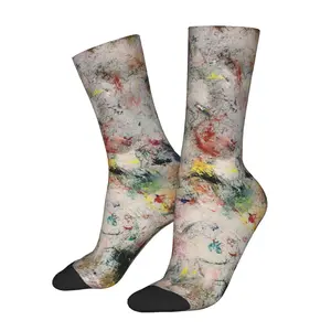 Custom Abstract Art Socks - 3D Printed Mid-Calf Socks, Limited Edition Artist Design, Your Own Design Welcome, Unisex Artistic Socks for Men & Women, Unique Gift Idea