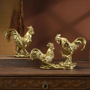 1pcs Realistic Rooster Figurine, Animal Statue, Home Decor, Office, Living Room, Bar Cabinet, Resin Craftsmanship