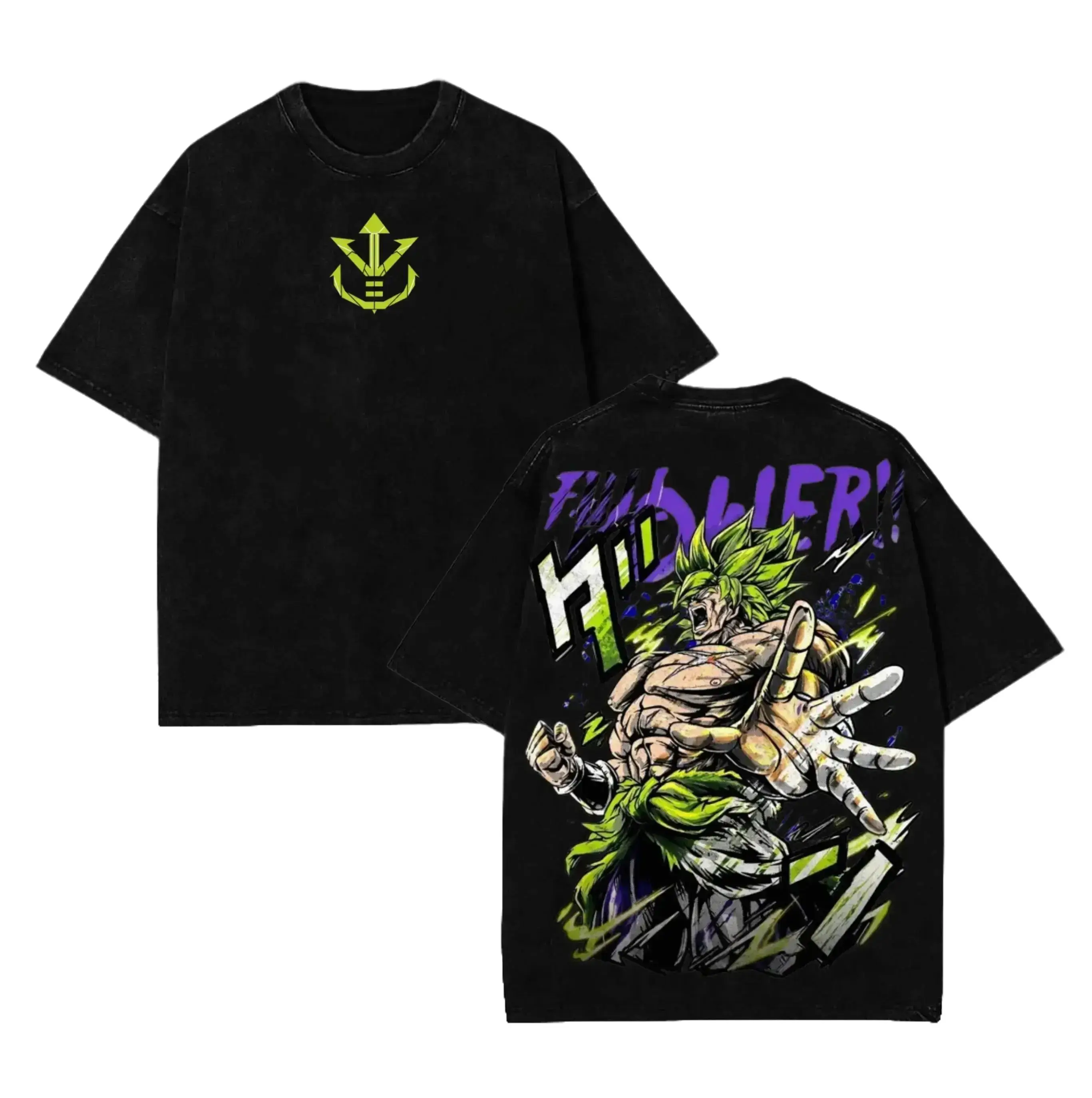 [HM]DBZ Broly The Legendary Classic Short-Sleeve T-Shirt - Oversized Double-Printed Vintage Washed Lightweight Cotton Anime Streetwear Men's Top Apparel,graphic streetwear t-shirt gift,invincible trendy t-shirts,humor symbol t-shirt,funny student shirt