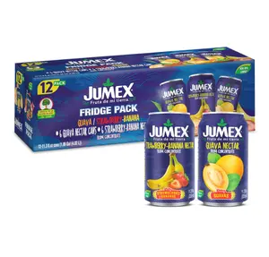 Jumex Strawberry Banana & Guava Juice Nectar - Made with Fresh Fruit Puree - Tropical Fruit Juice Concentrate for Smoothie Mix, Cocktail Mixers, Kids Drinks & Beverages - 11.3oz, 12 Pack Canned Drinks