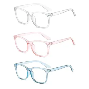3 Pairs of Ultra-Light Candy-Colored Artistic Glasses Playful Eyewear for Everyday Fashion Lightweight & Trendy Glasses for Casual Wear, Outfits & Fun Style