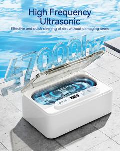 Phniti Ultrasonic Cleaner for Retainers & Dentures, 18W 46kHz Professional Cleaning Machine for Braces, Aligners, Mouth Guards, Jewelry, Rings & Dental Appliances