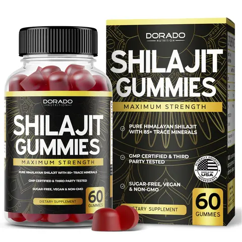 SHILAJIT GUMMIES (60 GUMMIES) - DELICIOUS RASPBERRY WATERMELON FLAVOR WITH +85 TRACE MINERALS