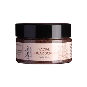 Umber by J Facial Sugar Scrub, Hydrating Face Scrub with Grapefruit, Papaya, Pomegranate, Hibiscus & Moroccan Clay - Helps Reduce Ingrown Hairs