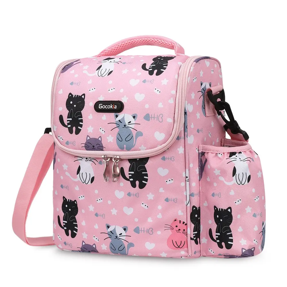 Cartoon Insulated Lunch Bag Set, Cute Bento Bag, Portable Outdoor Picnic Essentials, Durable & Convenient Design, Perfect for Daily Use, Durable Lunch Bags