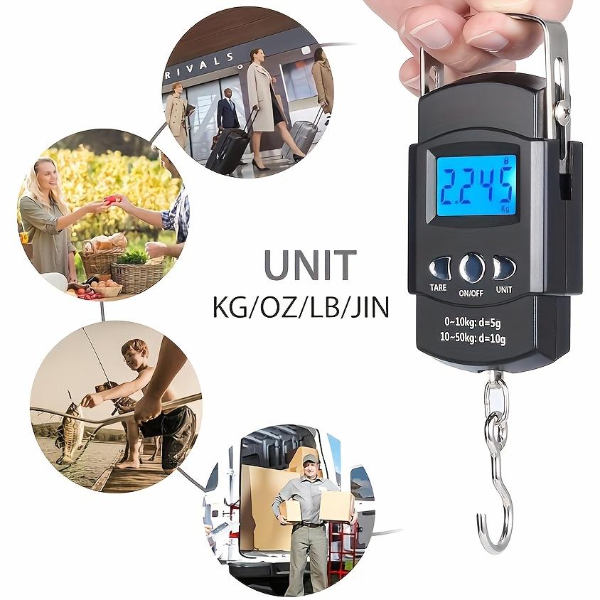1 Unit High-precision Handheld Electronic Scale, Household Compact Portable Spring Balance, Small Luggage Hook Hand-held Hanging Scale, Fish Weighing Tool