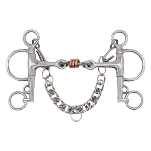 Jake Adams Double Jointed Triple Copper Roller Pelham Bit