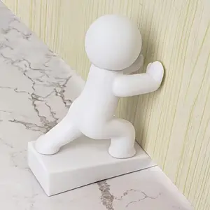 Cute Decorative Door Stop, Flexible Movable Door Stopper with Non-Slip Base, Wall & Floor Protection, Stylish Home Interior Decor