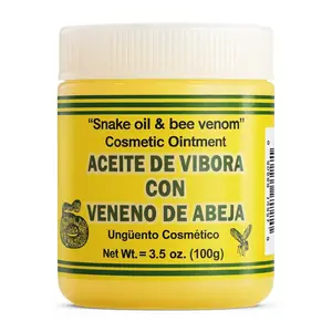 Snake Oil & Bee Venom Ointment Aceite de vibora con veneno de abeja Balm 100G - Snake Oil & Bee venom - Fast Acting Muscle Joint Relief Uso Externo for Pain Relief Uso Externo para Dolor