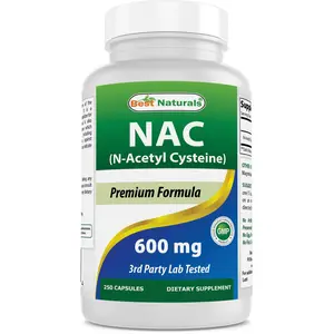 Best Naturals NAC (N-Acetyl Cysteine) 600 mg 250 Capsules Supplement