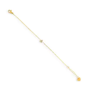 EVRY JEWELS Gold or Silver Plated Women's Hypoallergenic Initial Crystal Bracelet