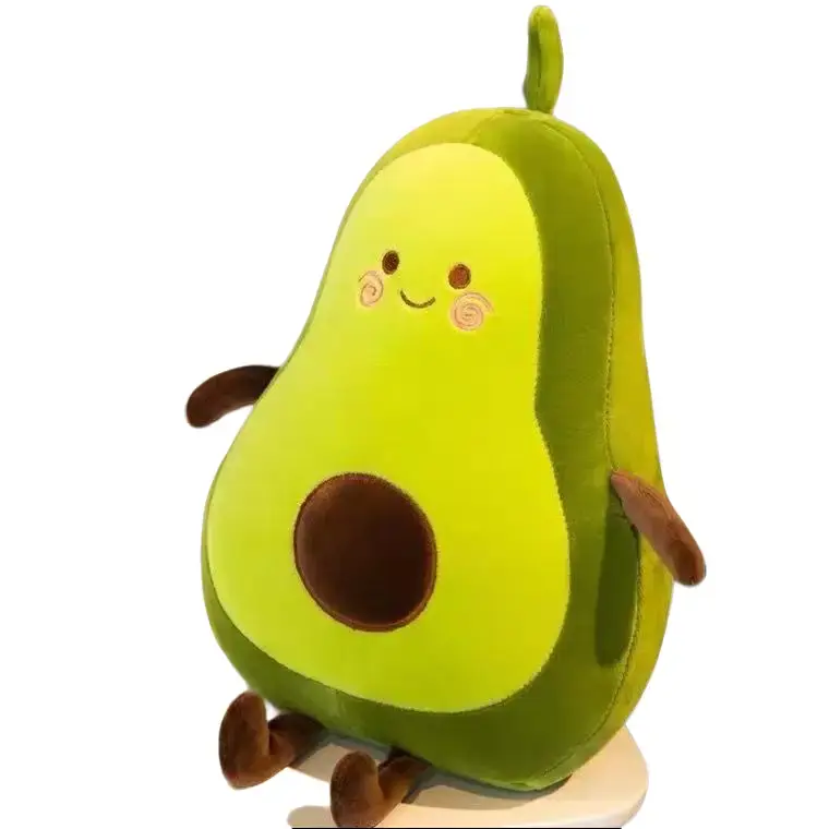 CHUBBYJOY Cute Avocado Plush Body Pillow, 11"15" Ultra Fluffy Squishy Fruit Stuffed Animal Doll, Kawaii Soft Cushion for Kids, Lovely Decor Toy for Sofa Bedroom, Perfect Cute Girly Birthday Holiday Gift for Fruit Plush Lovers
