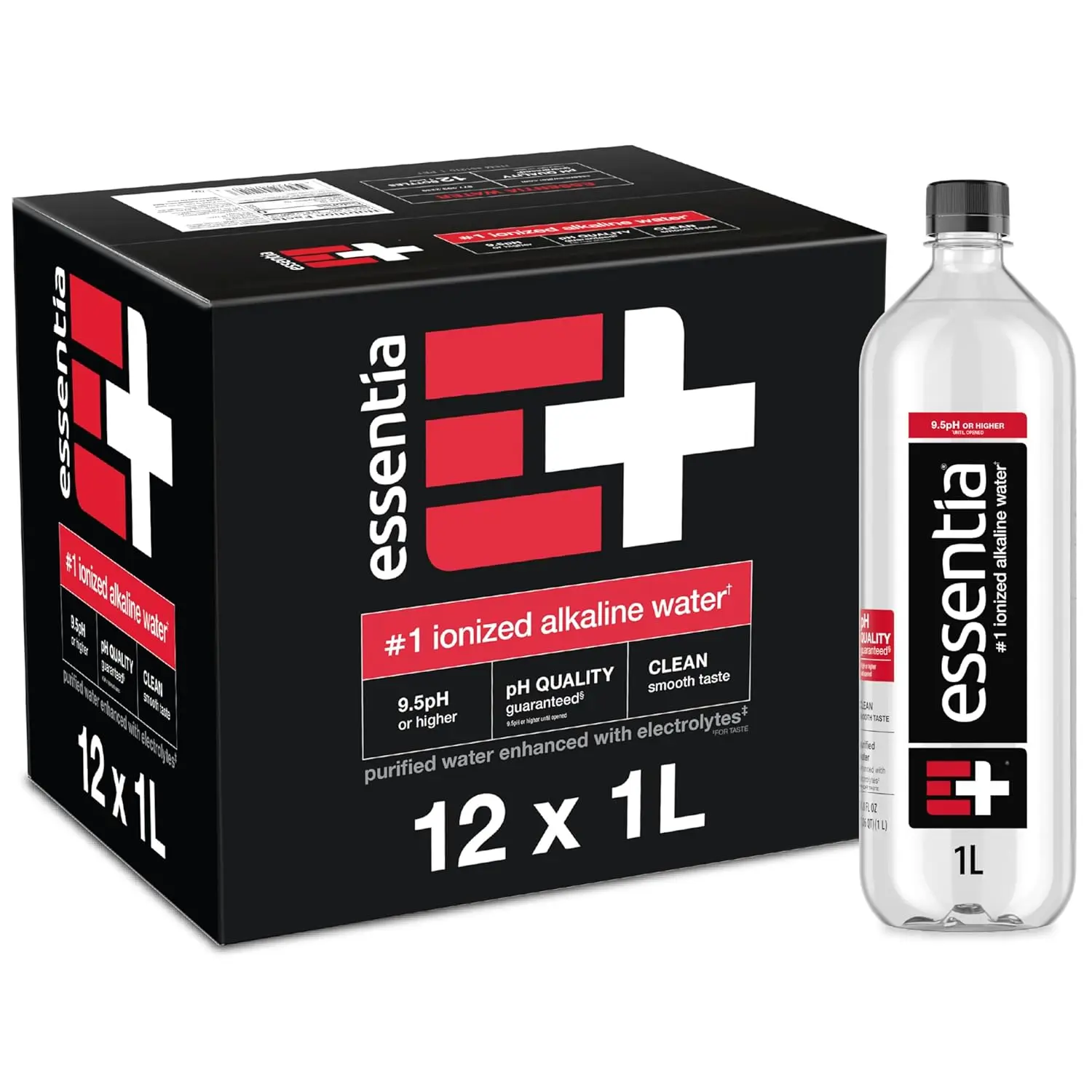 Ionized Alkaline Water, 9.5 Ph Until Opened, 99.9% Pure, Bottled Water, 12Pk Beverage