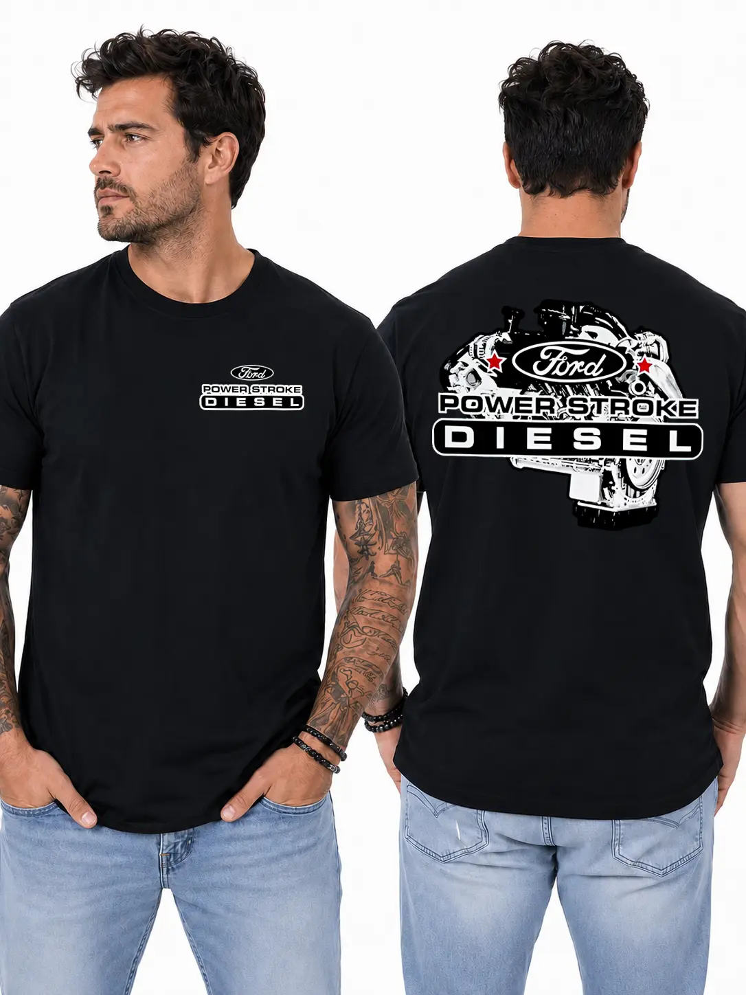 Engine-themed T-shirt, featuring a powerful engine design, a printed shirt for truck enthusiasts and auto mechanics, a perfect gift for pickup truck owners or engine lovers.