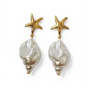 Sea Shell Earrings - Elegant Starfish Design for Everyday Wear, Versatile & Subtle Accessory, Perfect for Any Occasion, Nature-Inspired Jewelry