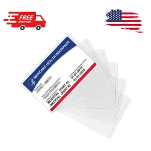 10 Pack New Medicare Card Holder Protector Sleeves, 12Mil Clear
