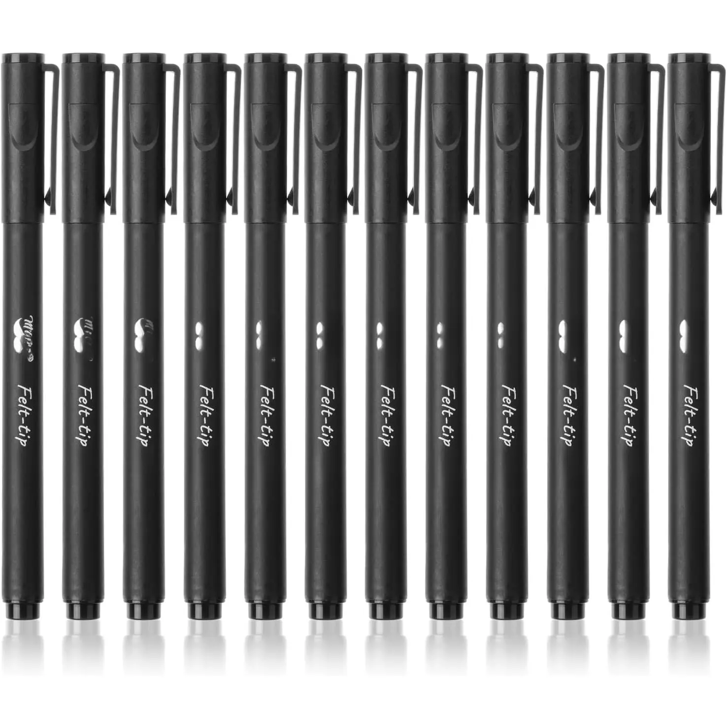 - Felt tip s, Pack of 12, 0.7mm Point Tip, Black Felt Tip s, Fast Dry, Planner Markers