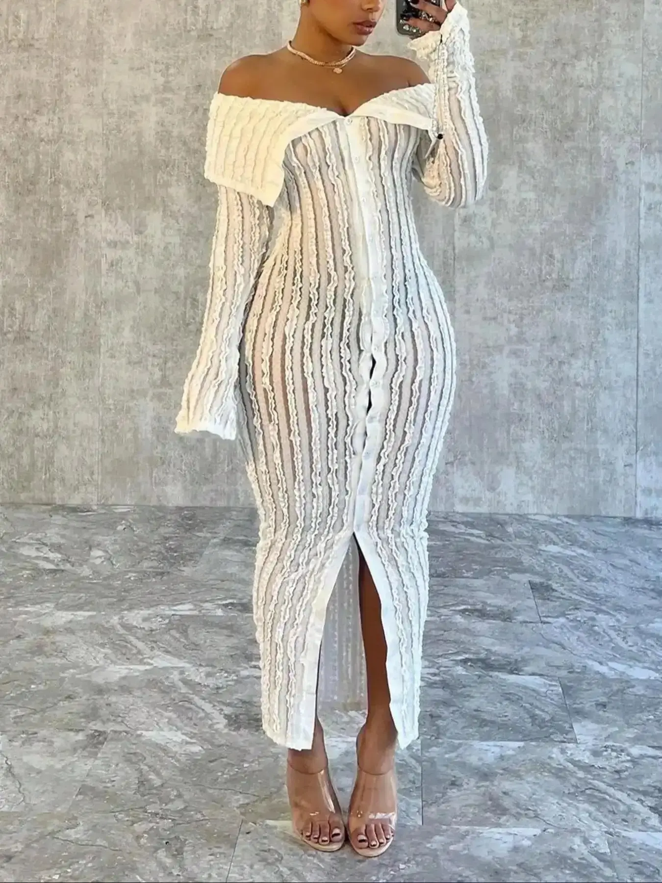 Plain Bodycon Women's Dress, Elegant Chic Long Sleeve One Shoulder Dress for Party Club Dating Evening Formal Wear, Ladies Clothes for All Seasons, Evening Party Dresses Blouse Loose Fit Women Gift Leggings Trendy