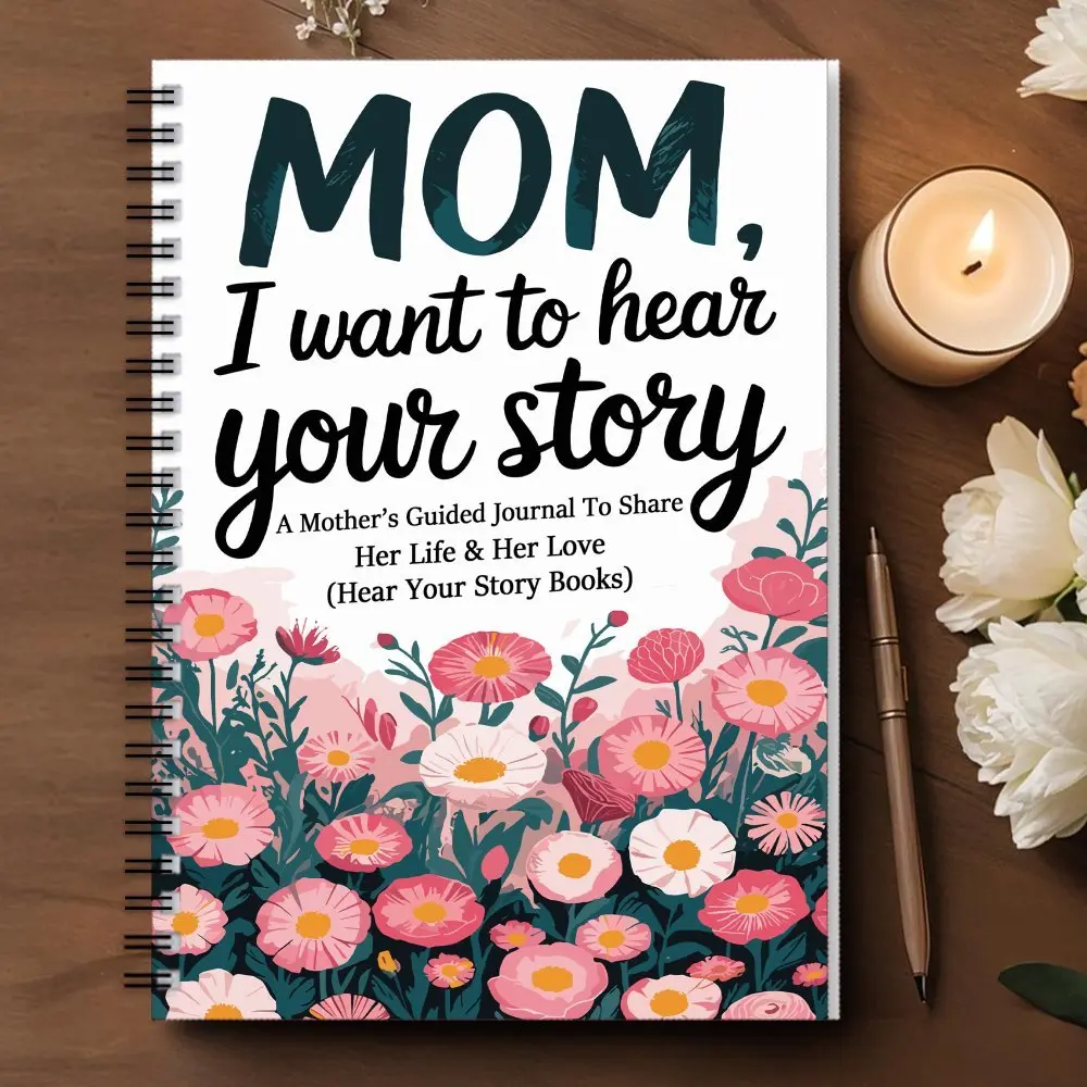 2pcs Mom's Guided Planner Notebook - Spiral Bound Office Stationery with Guided Writing Prompts Inside, Heartfelt Gift for Mothers