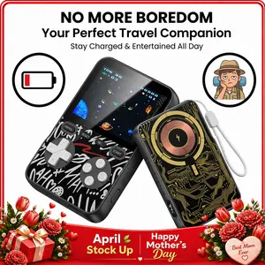 [Happy Mother's Day] MIRO V99 Multi-Function Portable Charger podoru MagSafe Battery Pack, 5000mAh Magnetic Portable Charger, Includes Type-C Cable, Supports 20W PD Fast Charging, Lightning Input, Compatible with iPhone 17/16/15/14/13/12 and All Models ti