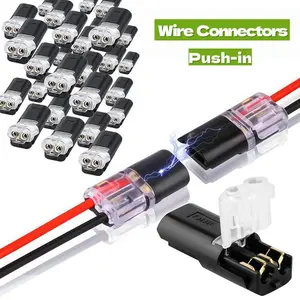 Double-Wire Plug-in Connector Led Light Strip Connectors 2 Pin,Led Strip Lights Connectors Low Voltage Wire Connector with Locking Buckle,Fast Connect Plugs Led Connectors for Strip Lights-YY. lead strip automotive wiring electricity