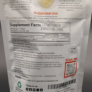 Product Review of Micro Ingredients Vitamin D3 K2 Supplement Softgels from F**h