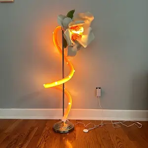Unique Dancing Rose Handcrafted Floor Lamp