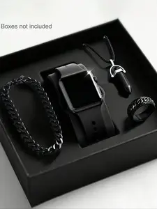 Men's LED Electronic Modern Casual Trendy Wristwatch, Square Case, Analog Display, Plastic Strap, Perfect for Daily Wear, Parties, Travel, Gift Idea